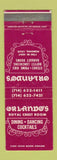 Matchbook Cover - Orlando's Restaurant Pomona CA