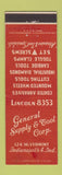 Matchbook Cover - General Suppy and Tool Indianapolis IN WEAR