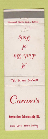 Matchbook Cover - Caruso's Italian Schenectady NY WEAR