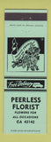 Matchbook Cover - Peerless Florist Flowers