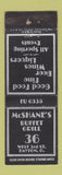 Matchbook Cover - McShane's Buffet Grill Dayton OH WEAR