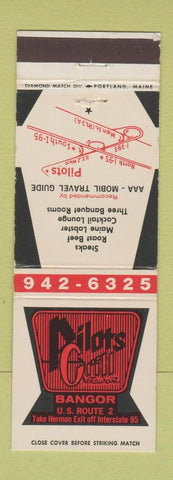 Matchbook Cover - Pilots Grill Bangor ME