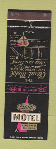 Matchbook Cover - Cloud Motel Lakewood CA