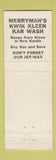 Matchbook Cover - Merryman's Kwik Kleen Car Wash New Castle PA WEAR