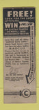 Matchbook Cover - Marcus Auto Supply Sacramento CA Stockton