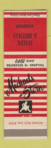 Matchbook Cover - Michaels Stern Men's Clothes Fuller Hillman Kingsport TN?