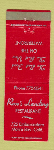 Matchbook Cover - Rose's Landing Morrow Bay CA WEAR