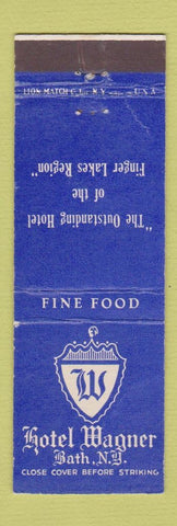 Matchbook Cover - Hotel Wagner Bath NY WEAR