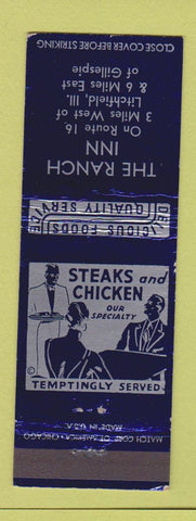 Matchbook Cover - Ranch Inn Litchfield IL