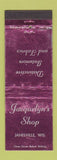 Matchbook Cover - Jacquelyn's Shop Interior Fabrics Janesville WI WEAR