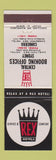 Matchbook Cover - Rex Hotels Sydney Canberra Australia