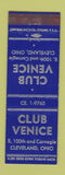 Matchbook Cover - Club Venice Cleveland OH