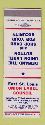 Matchbook Cover - East St Louis Union Label Union IL