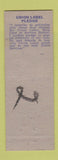Matchbook Cover - East St Louis Union Label Union IL
