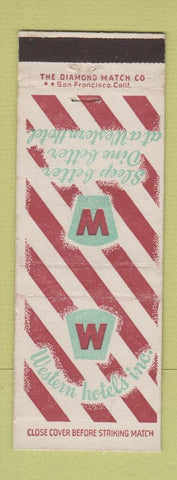 Matchbook Cover - Western Hotels CHAIN WEAR