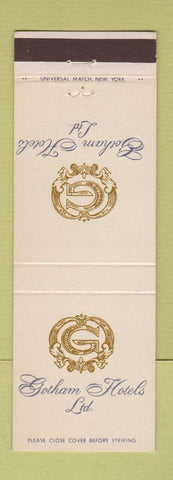 Matchbook Cover - Gotham Hotels CHAIN WEAR