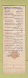 Matchbook Cover - Gotham Hotels CHAIN WEAR