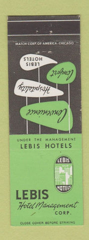 Matchbook Cover - Lebis Hotel Management