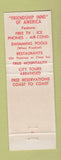 Matchbook Cover - Zoart Motel Murdo SD Friendship Inn