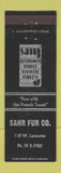 Matchbook Cover - Sahr Fur Lansing MI
