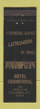 Matchbook Cover - Hotel Commercial Columbus Junction IA