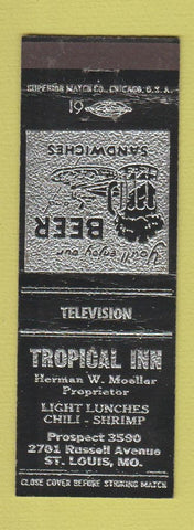 Matchbook Cover - Tropical Inn St Louis MO