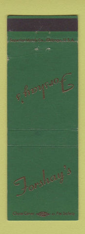 Matchbook Cover - Forshay's