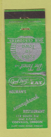 Matchbook Cover - Holman's Sunnybrook Restaurant Corvallis OR WEAR