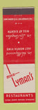 Matchbook Cover - Mike Lyman's Restaurant Hollywood Los Angeles CA