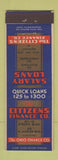 Matchbook Cover - Citizens Finance Ohio