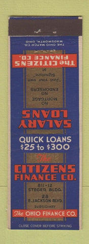 Matchbook Cover - Citizens Finance Ohio