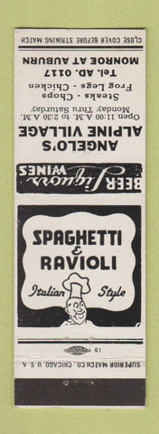 Matchbook Cover - Angelo's Alpine Village Italian