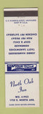 Matchbook Cover - North Oak Inn hamburgers