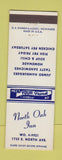 Matchbook Cover - North Oak Inn hamburgers