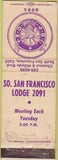 Matchbook Cover - Matchbook Cover Elks Club South San Francisco CA WORN