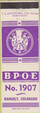 Matchbook Cover - Matchbook Cover Elks Club Rangley CO