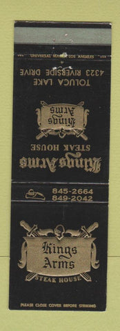 Matchbook Cover - Kings Arms Steak House Toluca Lake Burbank CA WEAR