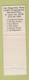 Matchbook Cover - Chase Hotel St Louis MO
