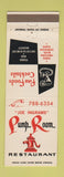 Matchbook Cover - Pump Room Restaurant Sherman Oaks CA