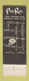 Matchbook Cover - Pump Room Restaurant Sherman Oaks CA