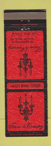 Matchbook Cover - Town and Country Beaver Falls PA