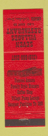 Matchbook Cover - Seven Villages Restaurant Amana IA Holiday Inn