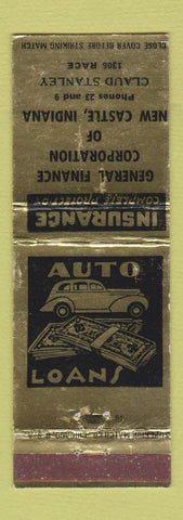 Matchbook Cover - General Finance Corp New Castle IN loans WEAR