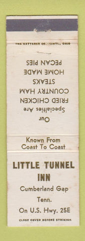 Matchbook Cover - Little Tunnel Inn Cumberland Gap TN WEAR