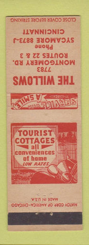 Matchbook Cover - The Willows Cincinnati OH motel