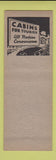 Matchbook Cover - The Willows Cincinnati OH motel
