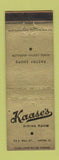 Matchbook Cover - Kaase's Dining Room Akron OH Canton Massillon WEAR