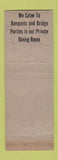 Matchbook Cover - Kaase's Dining Room Akron OH Canton Massillon WEAR