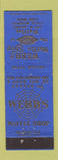 Matchbook Cover - Webb's Waffle Shop Dallas TX