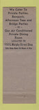 Matchbook Cover - Webb's Waffle Shop Dallas TX